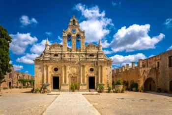 Arkadi Monastery (in Greek Moní Arkadíou) is an Eastern Orthodox monastery, situated near Rethymno. It is one of the most historic monasteries on Crete.